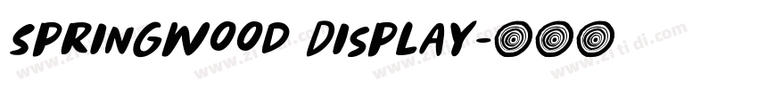 Springwood Display字体转换